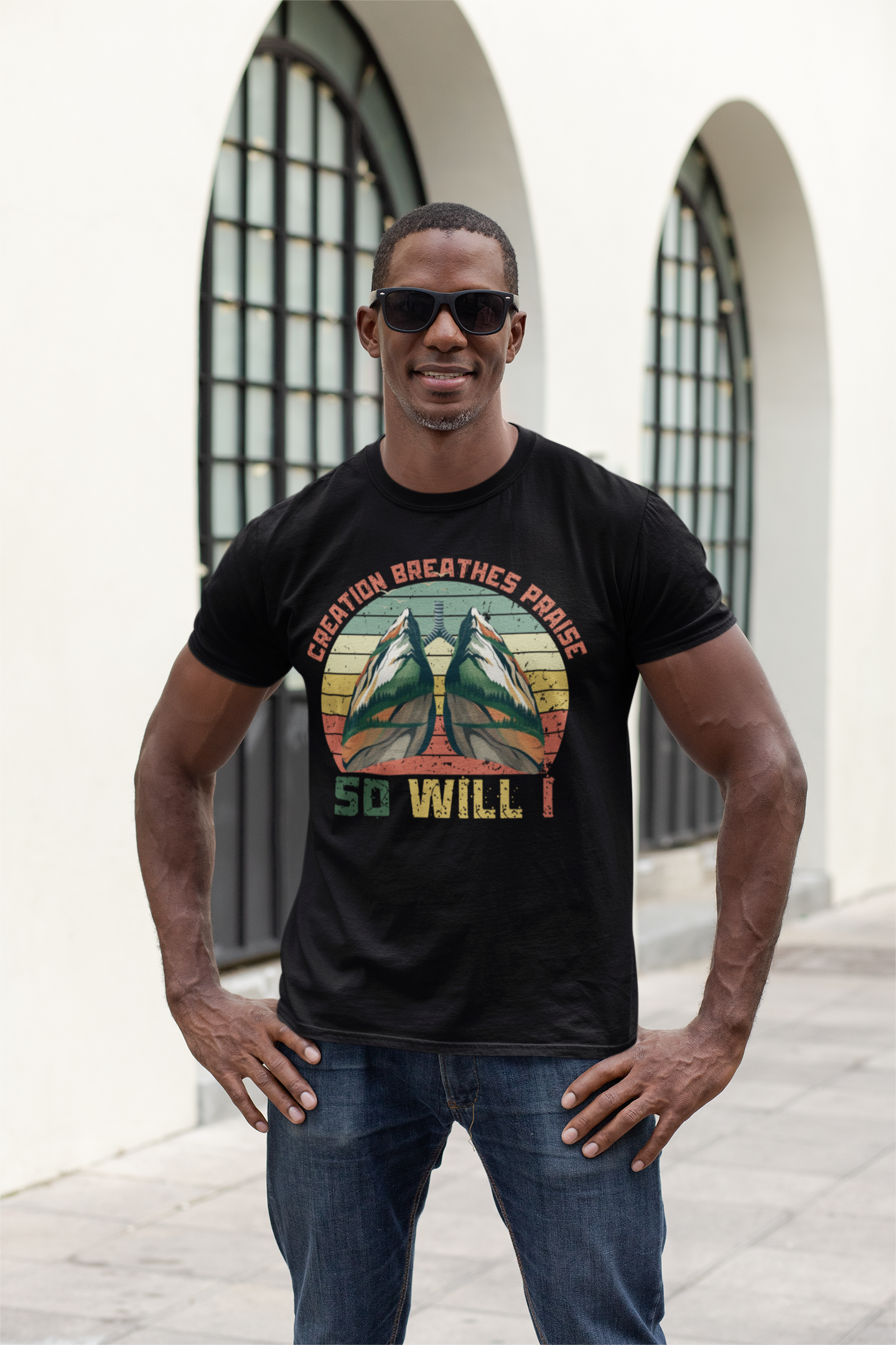 Christian Inspired Faith So Will I Retro Worship Tee