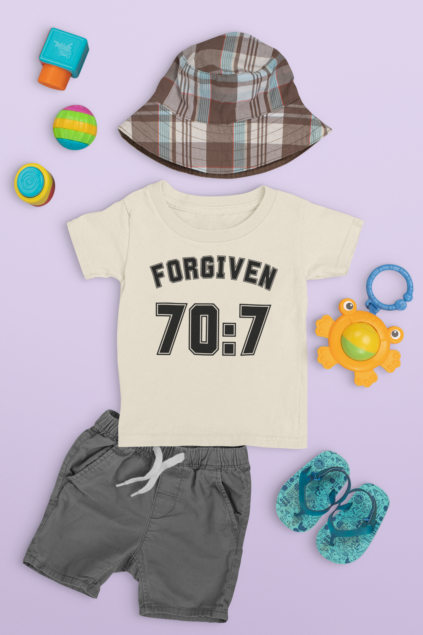 Forgiven 70:7 College Tee – Faith-Inspired Streetwear Kenya