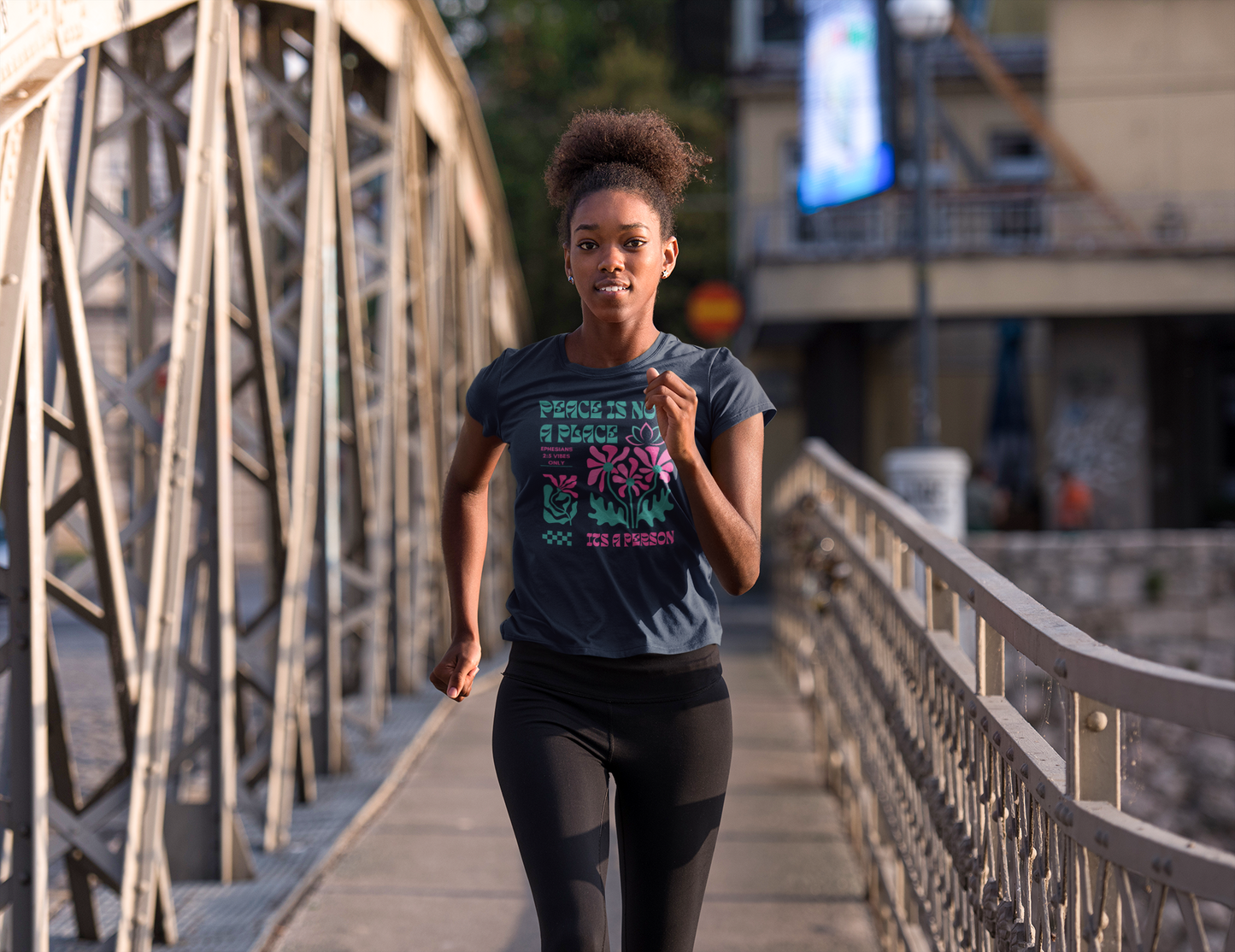 Peace is a Person T-Shirt β Floral Ephesians 2:5 Christian Tee