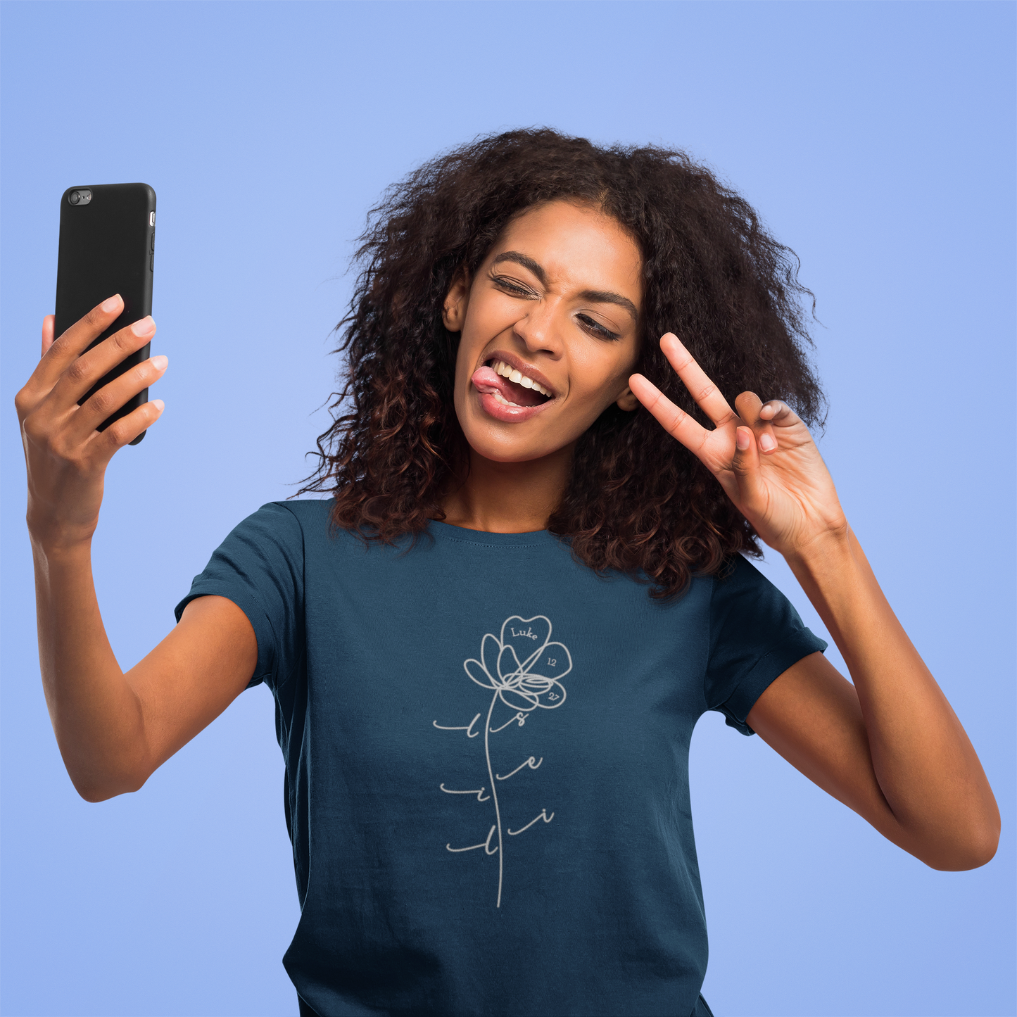 Lilies Minimalist Christian T-Shirt β Luke 12:27