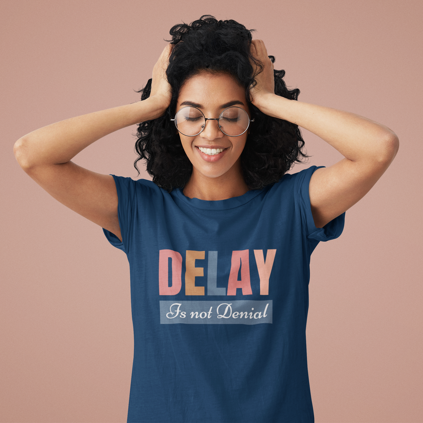 Delay Is Not Denial T-Shirt – Faith-Inspired Soft Pastel Design