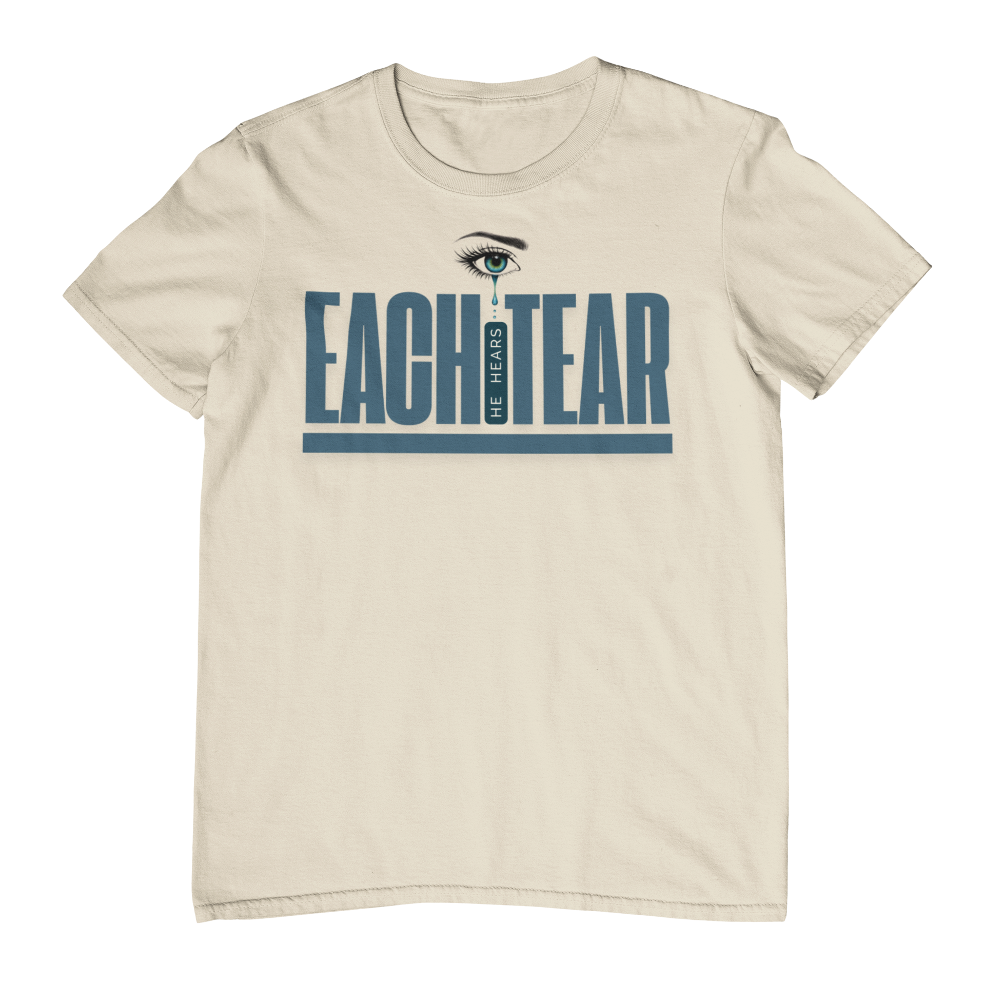 faith-inspired-he-hears-each-tear-shirt-eye-teardrop-design-christian-comfort-apparel-bellynza

