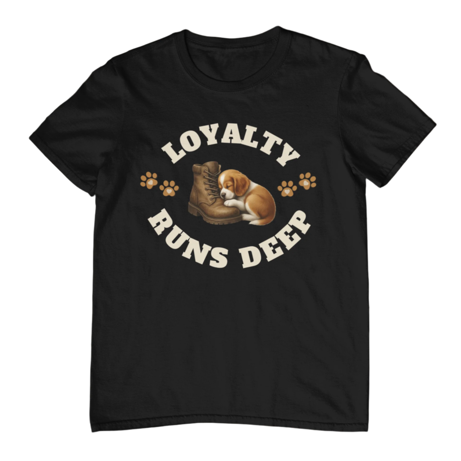 loyalty-runs-deep-dog-hugging-shoe-faith-inspired-christian-shirt-bellynza