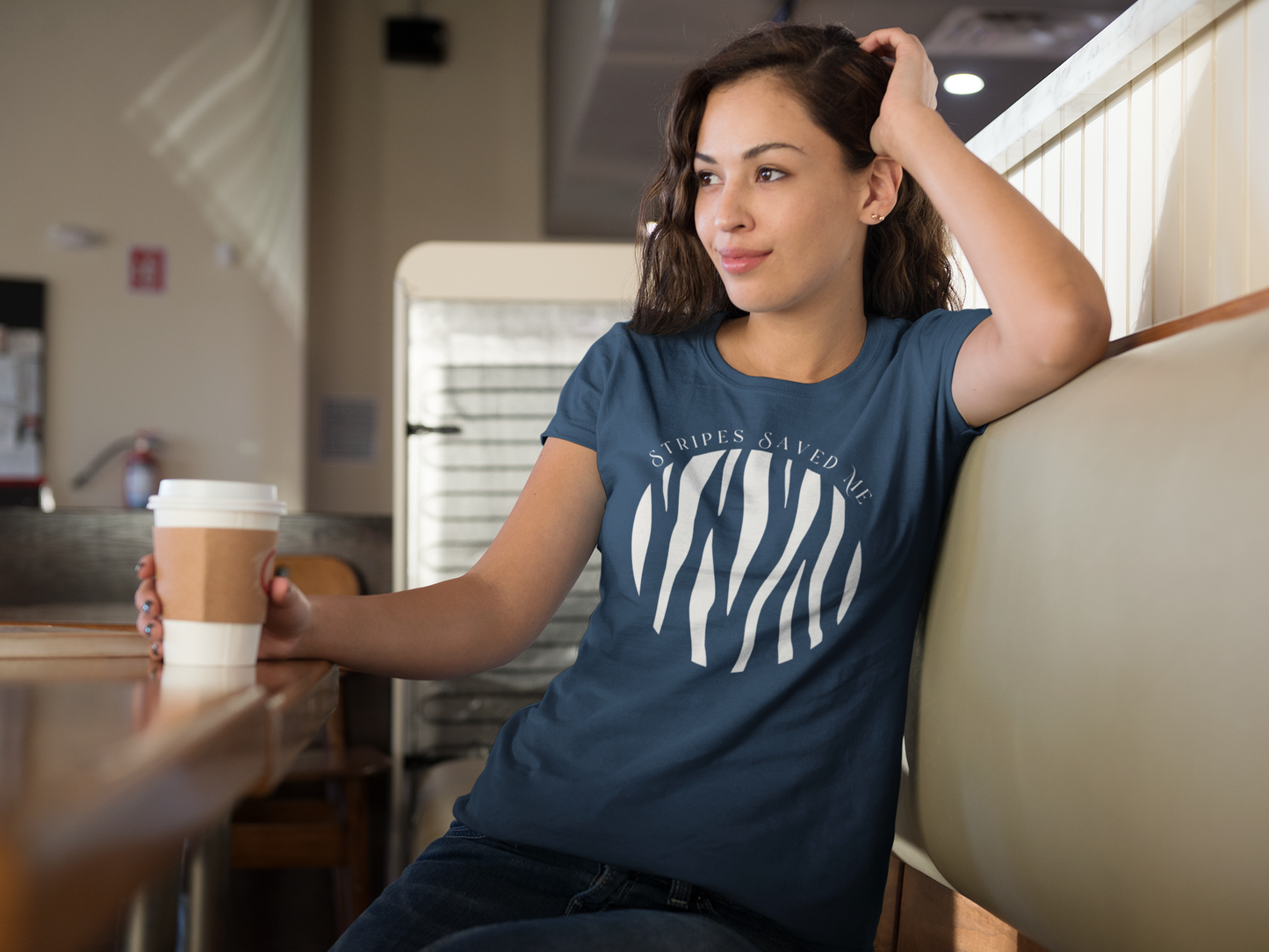 “Stripes Saved Me” Zebra Circle Tee – Isaiah 53:5 Inspired Design