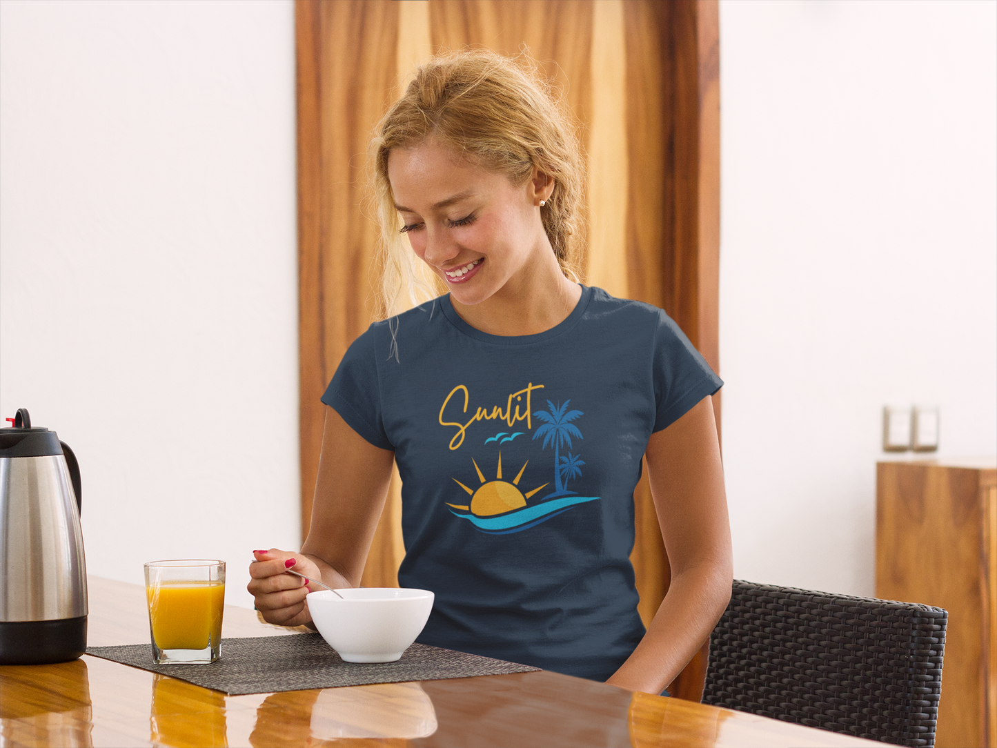 Faith-Inspired “SUNLIT” Sunrise Beach Tee – Christ-Centered Summer Glow Shirt
