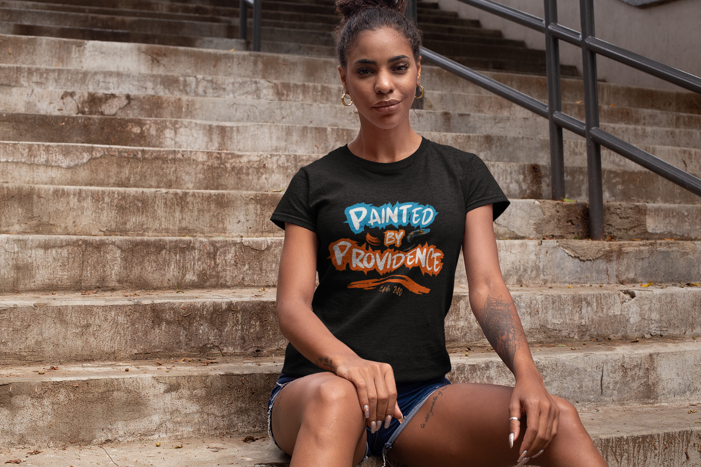 Painted by Providence – Color Splash Faith Tee