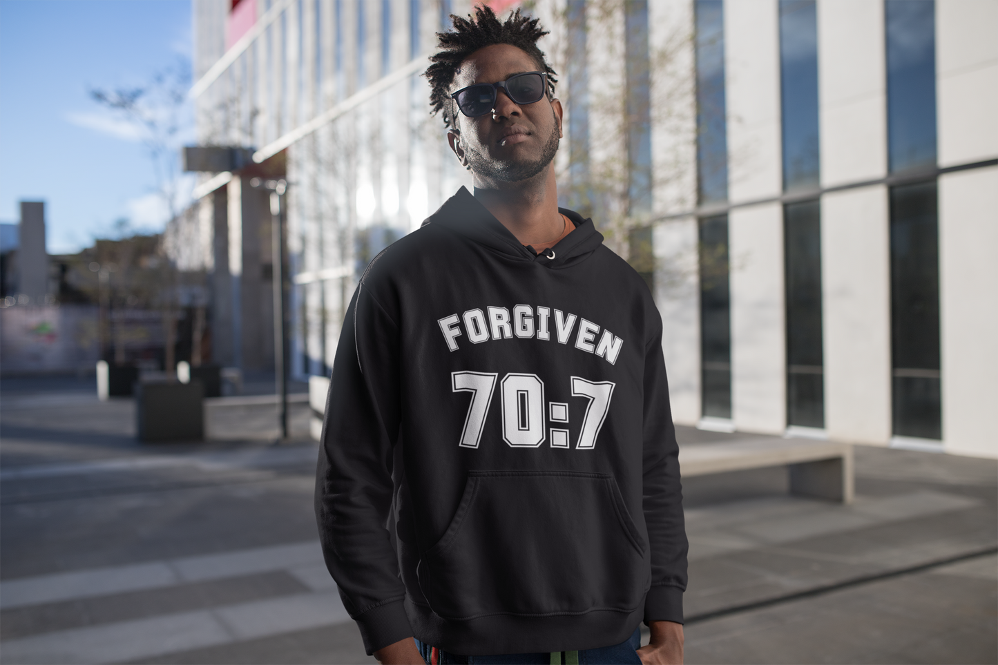 Forgiven 70:7 College Hoodie – Faith-Inspired Streetwear Kenya