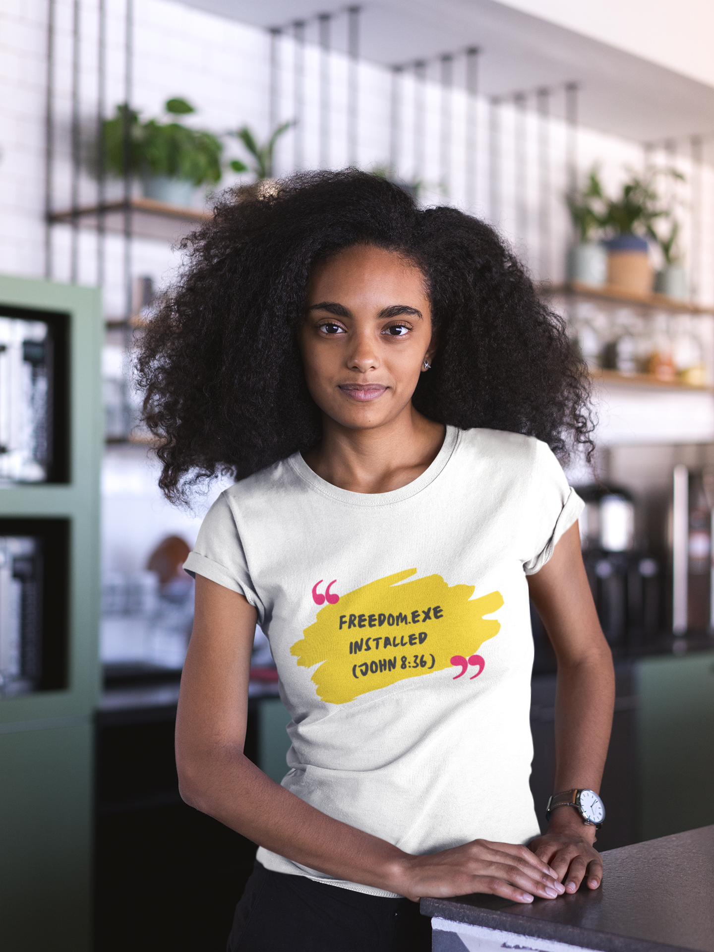 Freedom.Exe – John 8:36 Christian Quote T-Shirt