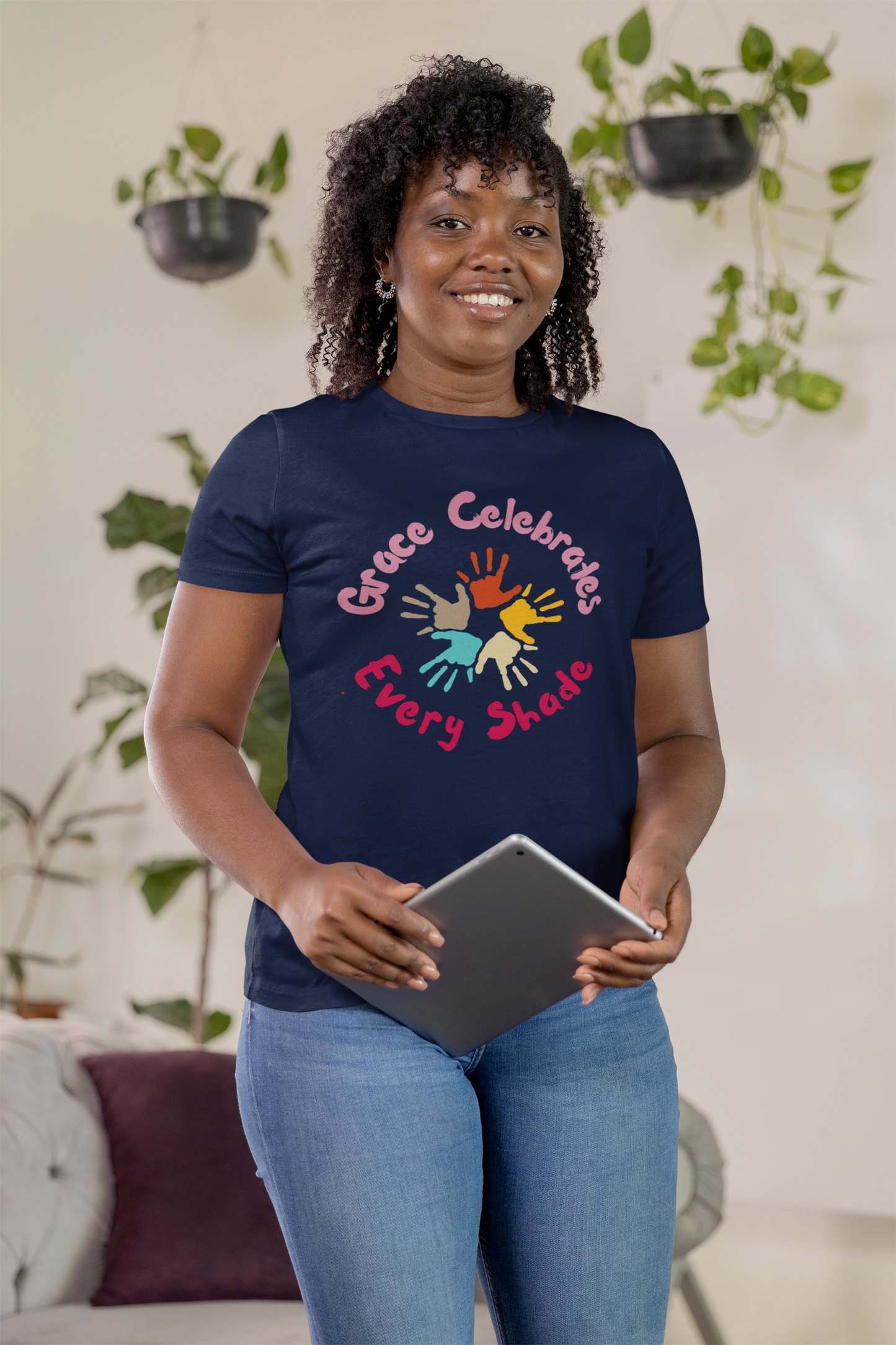 Grace Celebrates Every Shade Tee – Faith-Inspired Unity & Diversity Design