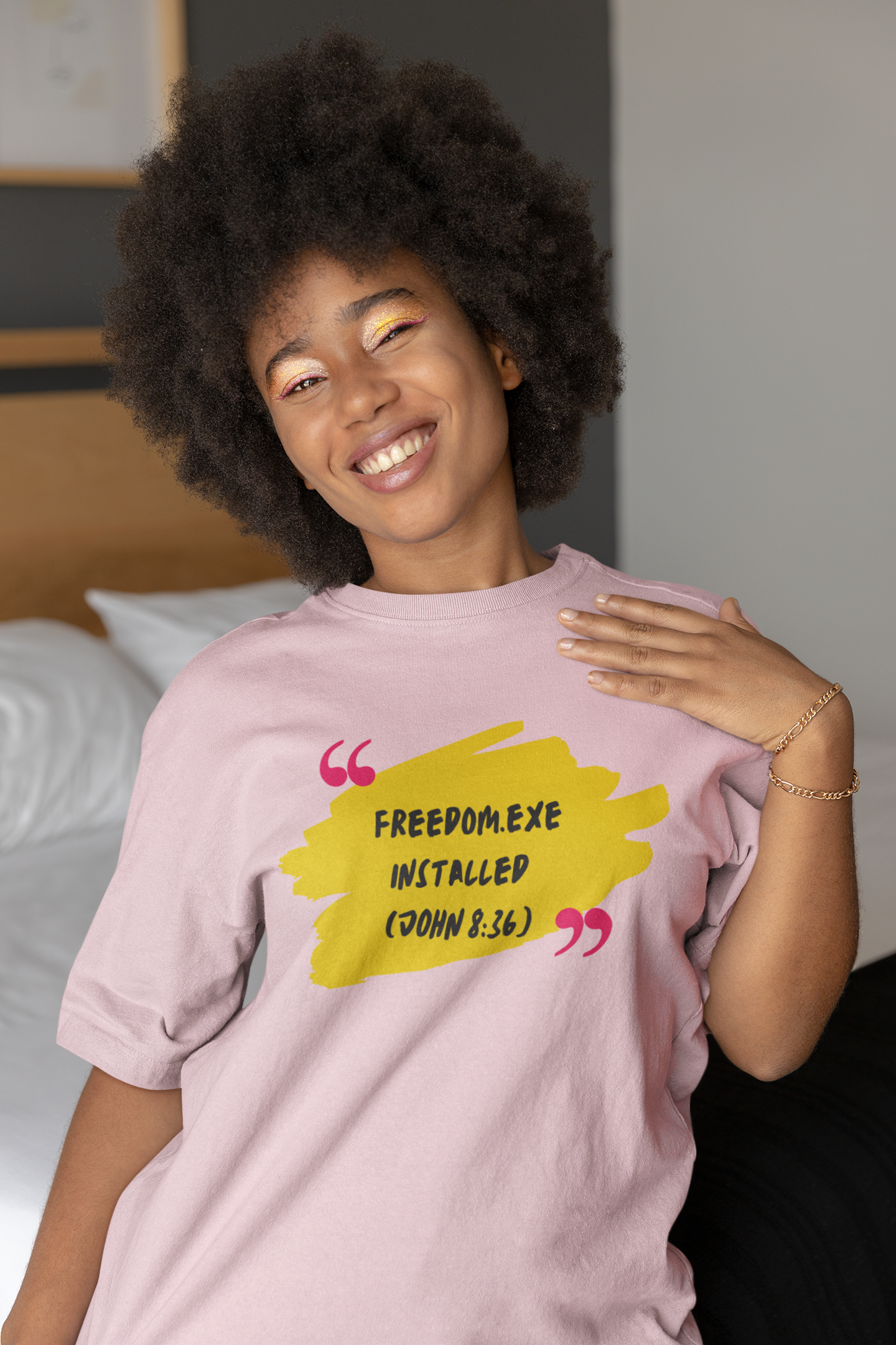 Freedom.Exe – John 8:36 Christian Quote T-Shirt