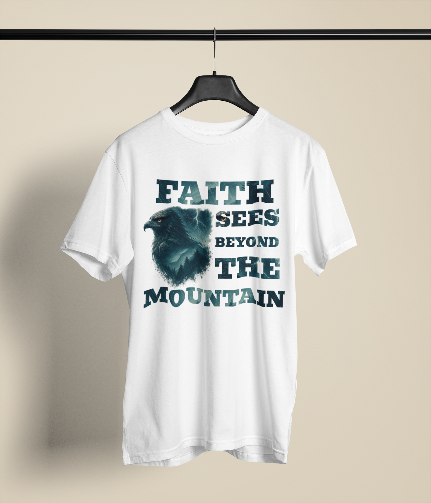 Faith Sees Beyond the Mountain – Christian-Inspired Eagle Vision Shirt
