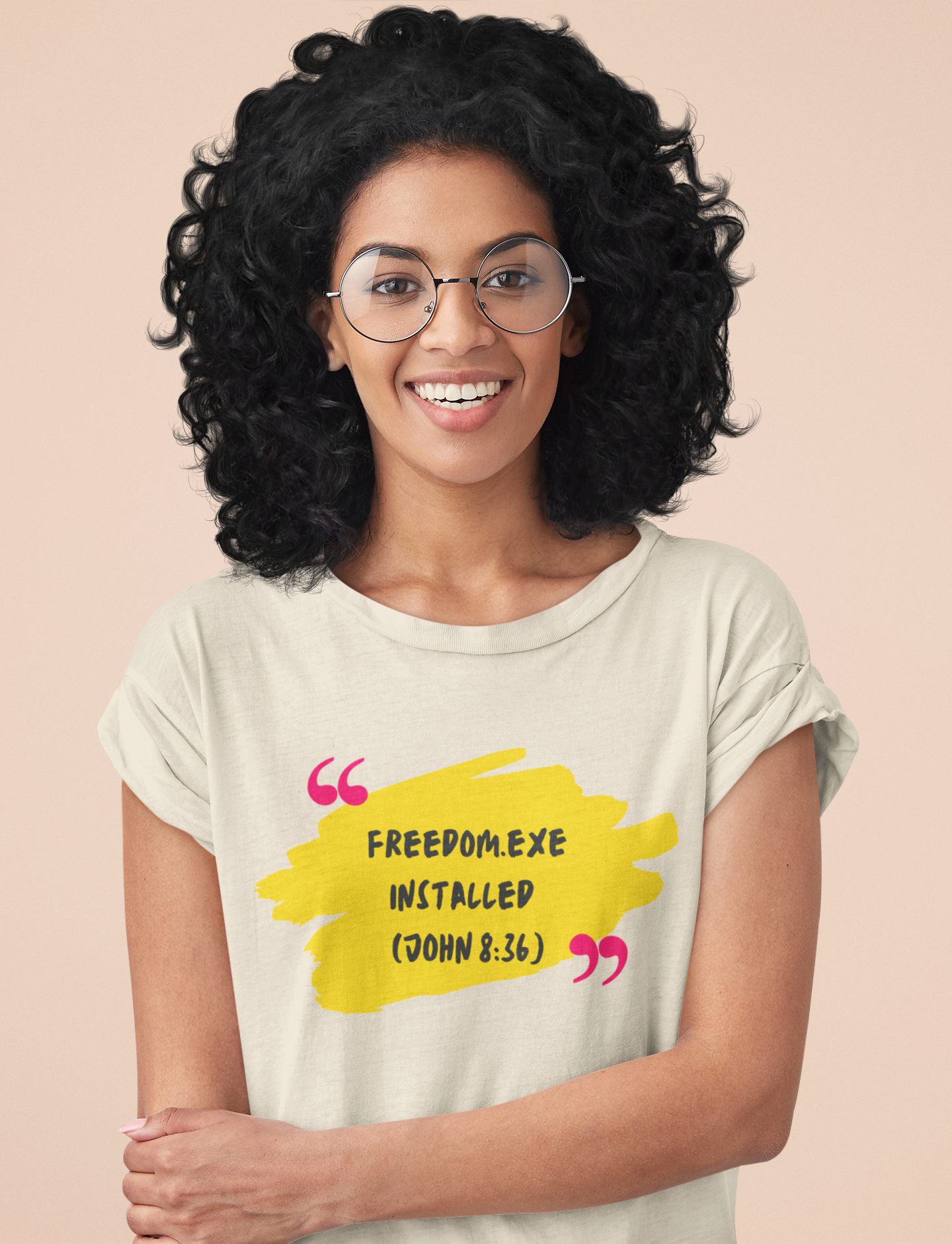 Freedom.Exe – John 8:36 Christian Quote T-Shirt