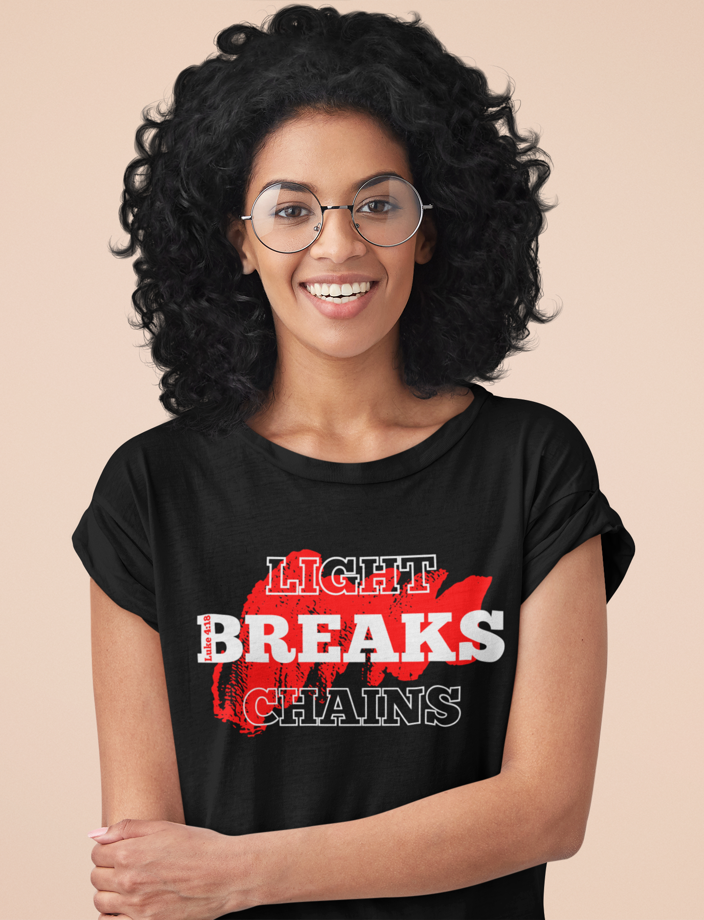 Light Breaks Chains – Bold Faith T-Shirt