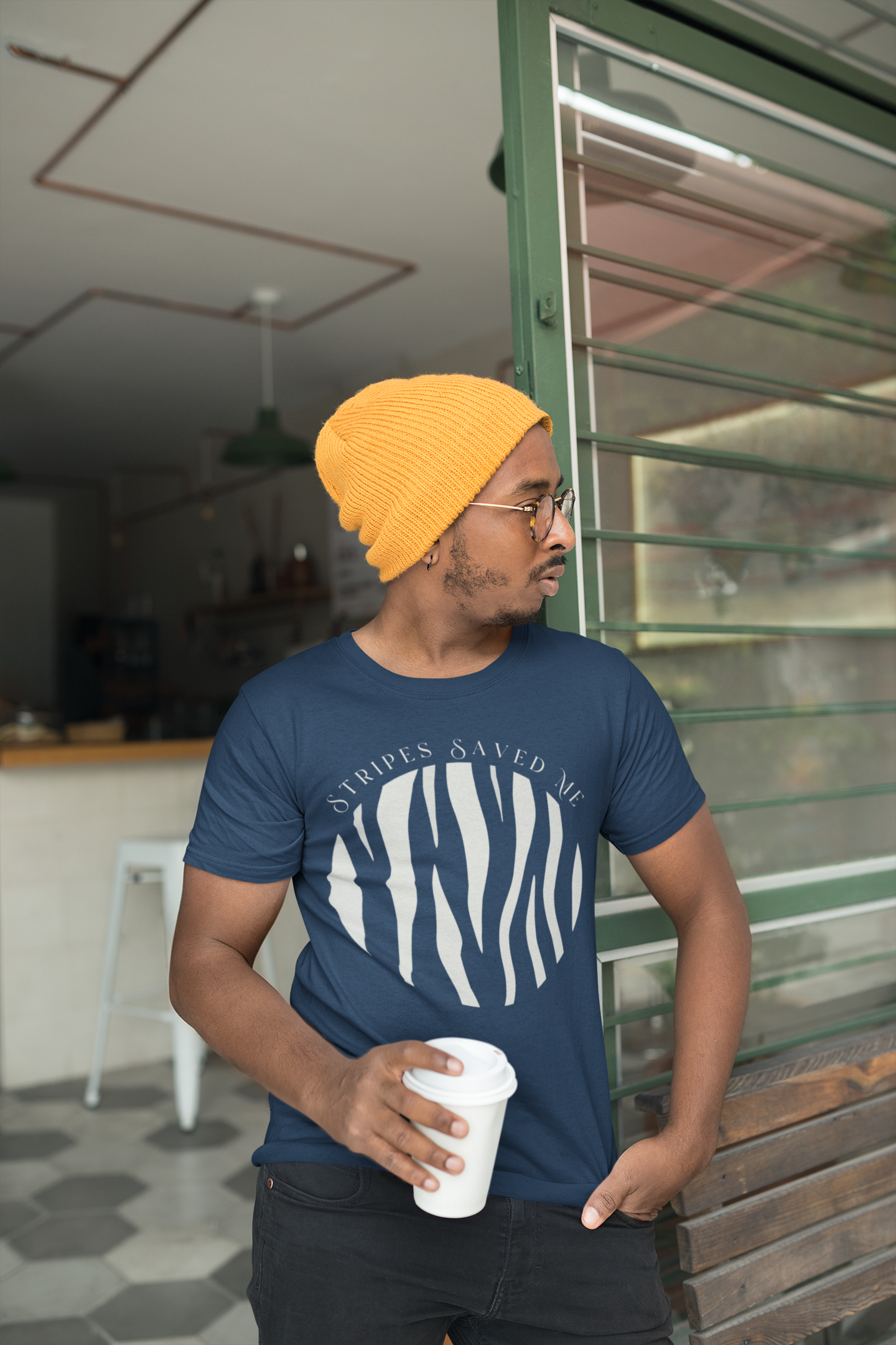 “Stripes Saved Me” Zebra Circle Tee – Isaiah 53:5 Inspired Design