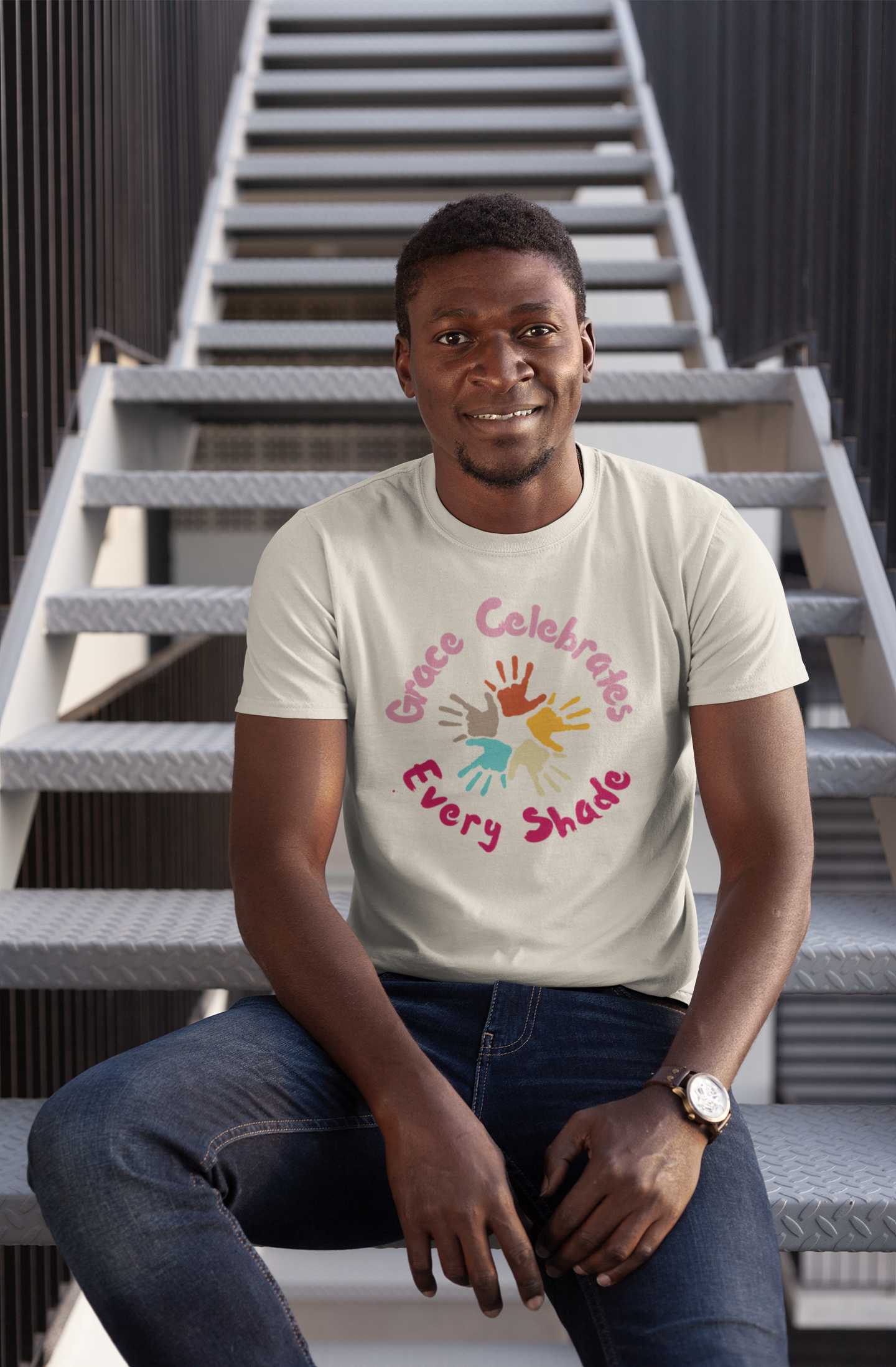 Grace Celebrates Every Shade Tee – Faith-Inspired Unity & Diversity Design