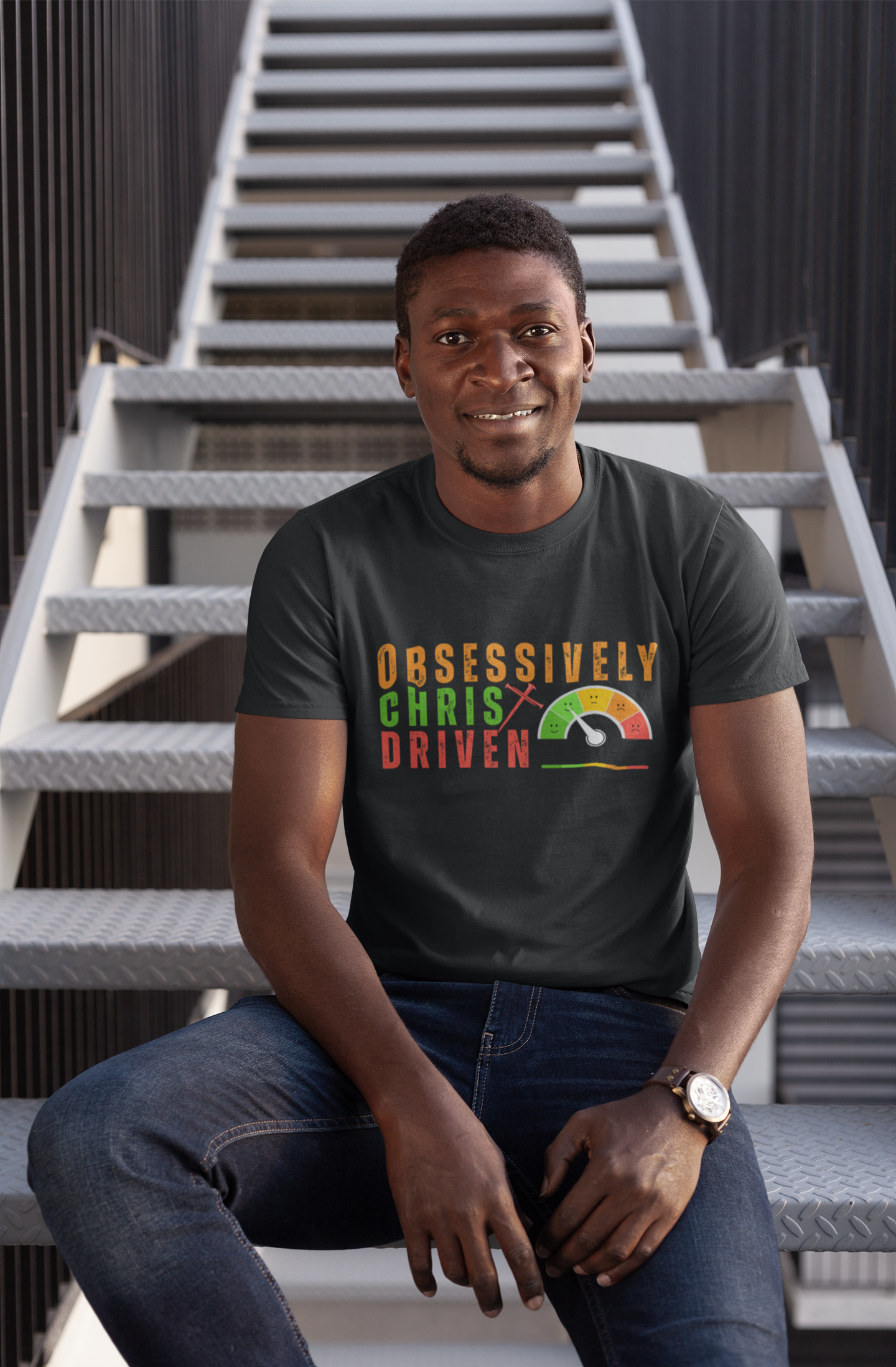 OCD: Obsessively Christ Driven Tee – Faith-Inspired Joy Meter Design
