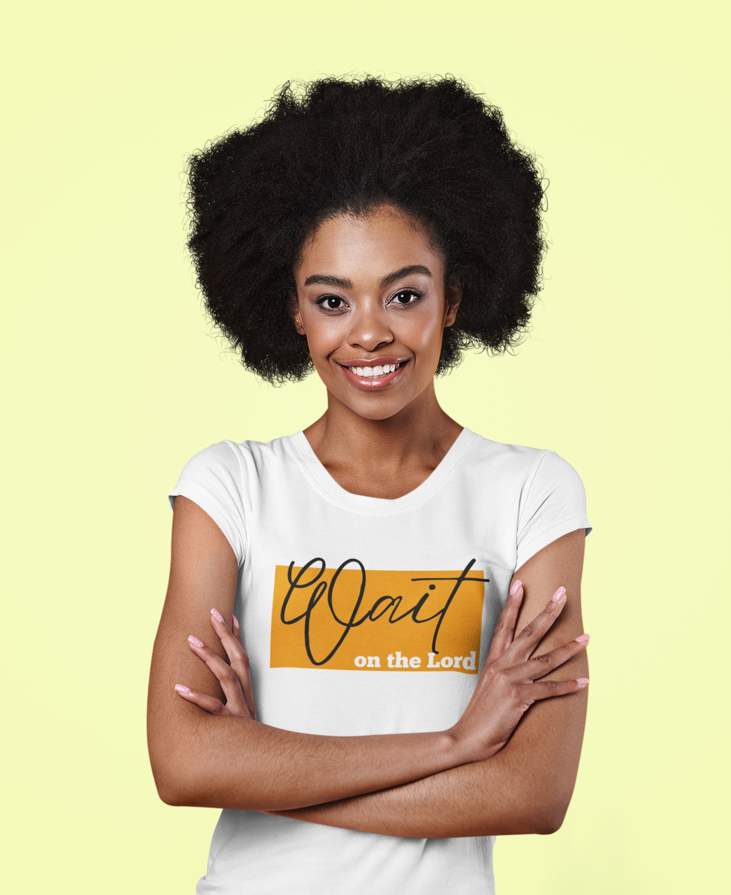 Wait on the Lord T-Shirt – Bold Orange Scripture Design