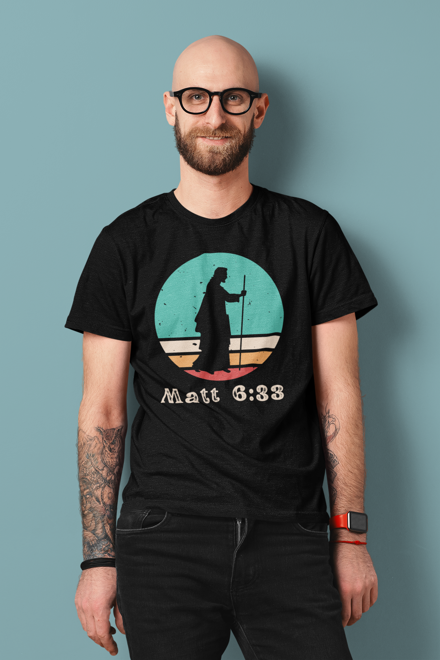 Seek First Retro Sunset Tee – Matthew 6:33