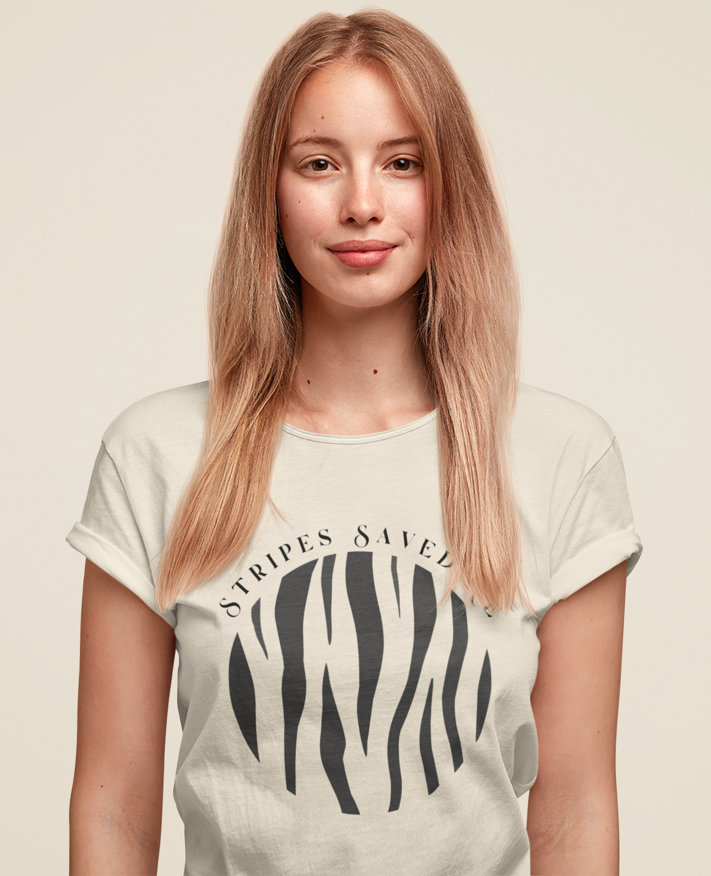 “Stripes Saved Me” Zebra Circle Tee – Isaiah 53:5 Inspired Design