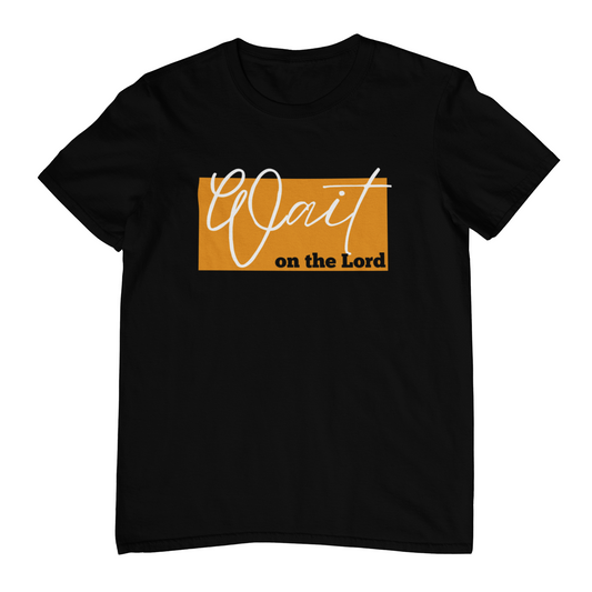 Wait on the Lord T-Shirt – Bold Orange Scripture Design