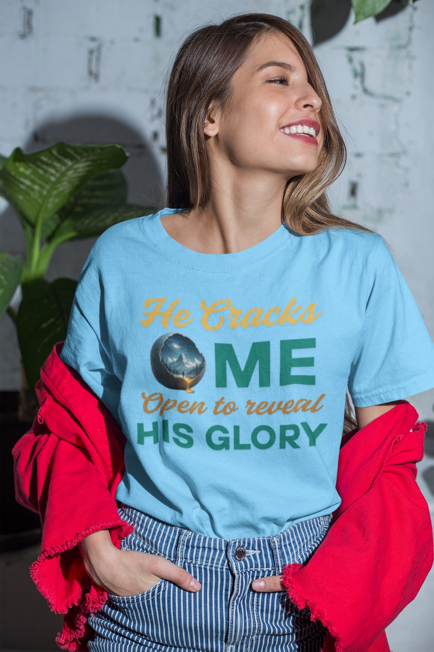 He Cracks Me Open to Reveal His Glory – Christian-Inspired Faith Shirt