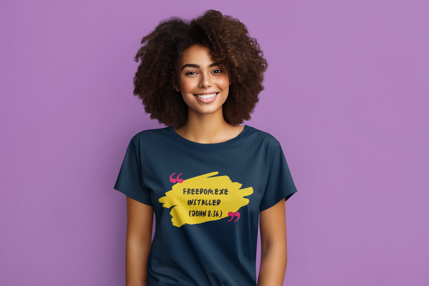 Freedom.Exe – John 8:36 Christian Quote T-Shirt