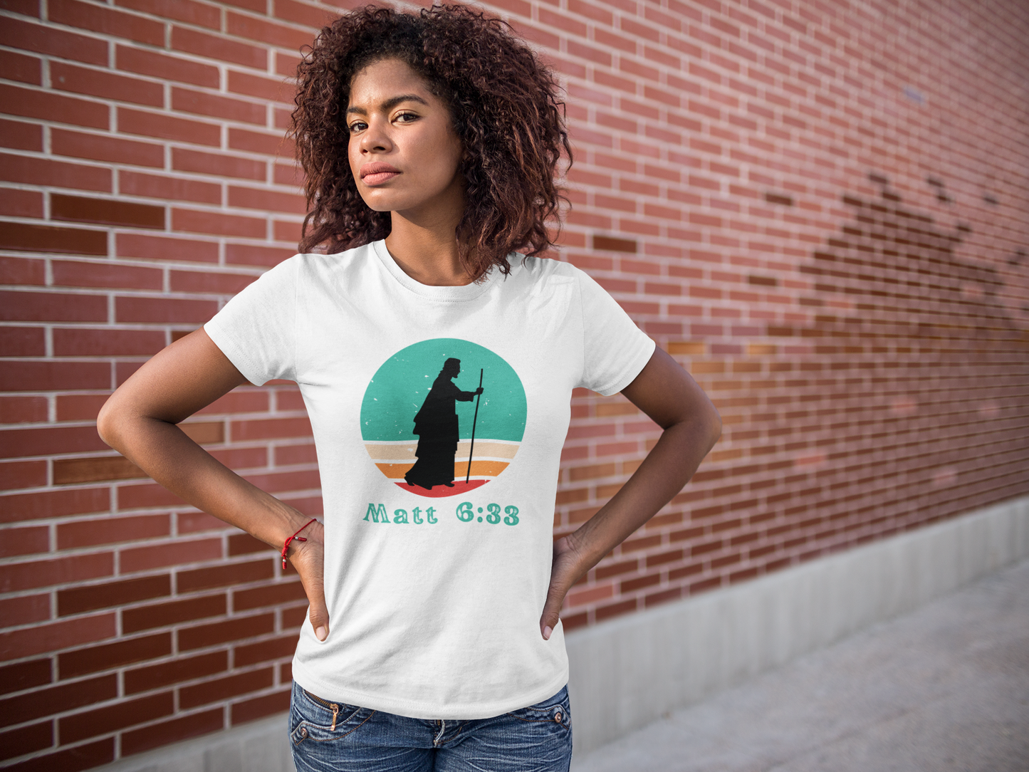 Seek First Retro Sunset Tee – Matthew 6:33